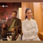 Priyanka N. K. Instagram - Vibing to this song is definitely ‘pathala’ Thanks to Spotify for creating such a fun collab with @ikamalhaasan sir! . . Are you kidding? A chance to sing with aandavar? 🥳Well, yes it’s real🤩 Why are you waiting? Go and create your own remix version of this song! #RemixWithKamalHaasan #VikramOnSpotify #Vikram