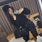 Puff Kuo Instagram - ： ⚫️ ⬛️ ⚫️ . . . 👜 @prada 📱 @casetify 👚👖 @her.byh