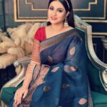 Purnima Instagram - 💙❤️🤎 #therealpurnima #purnima #actress #sareelovers