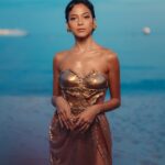 Putri Marino Instagram - Lights on Women award @lorealparis 🧡 Dress @totonthelabel Make up @vagueskin Fashion stylist @yoland_handoko Jewellery @tuloladesigns #Lorealpariscannesid #walkyourworth
