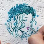 Qing Han Instagram - Starry flower crown ⭐️ • A small inked doily piece I'll be giving away once I hit 1 mil followers here on insta ///// ( ´ ▽ ` )ﾉ 💕 Legit question, do you guys prefer videos or pictures? Or should I upload both? (I often find myself not sure if I should upload the picture after I post a video haha @-@) ~~ Haha and yes it looks reminiscent of another piece I did...well, I'm not giving that away though, sorry xD;; I get a little attached to my originals, even if they're really bad ಥ_ಥ～ • Music - "Yasuragi no Mori" by Kamiyama Junichi (as per usual lol)