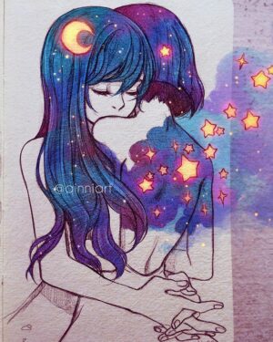 Qing Han Instagram - "The Moon whispered to the Star..."
•
•
•
A little #tbt cause I'm so slow at working anything these days ahhhh sorry~
•
Happy pride month 💕🌈
•
•
So I've started exercise rehab recently. I'm so tired lol. It seems like as soon as my heart rate goes above 90-100, my left arm starts hurting as per my old symptoms 😭. They're ordering another CT scan for me soon...hoping it's nothing big Ahhh.
I'm so tired. It's hard to be hopeful at this point but thanks to everyone who tries to cheer me up haha, thank you guys...
•
•
•
#illustration #moon #stars #love