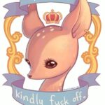 Qing Han Instagram - Reworked a cute-ass doe, for all your "fuck-off" needs 😂✨✨~ I had a reason why I drew this but I can't quite remember anymore...the eyelashes were kinda fun to animate though 😂 I have a feeling I may offend some people with this...this isn't directed at anyone in particular! At last not that I can remember anymore...😝 lol~