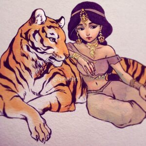 Qing Han Instagram - Jasmine & Rajah • • • Ahhhh Inktober tomorrow and I'm not ready! 😲 #fbf to last year when I did this for #inktober. I'll try my best to do Inktober again this year but I'll probably be using watercolor and other coloured medium, not only ink 😝. Anyone else planning on joining? (Basically Inktober is just drawing something in ink every day and posting it, though, uh....I totally use other stuff too...lol. I got a bottle of coloured ink this year though and I'll see how much I like that)