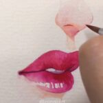 Qing Han Instagram - 💋 semi realistic lips 💋 ( nose) • • • This looks almost like a makeup tutorial to me now 💄😂 What's your fav body part to look at/draw? I really like lips, though hands are probably still my favourite; I might do a bunch of that some time, hmmmm~~ • I've been working so small for so long it feels weird but kinda nice when I draw bigger~ I tried editing this so it was more real time with bigger cuts in between rather than a full really fast timelapse this time, hope you guys like it~! • Music: Godot - the fragrance of coffee, Ace Attorney Jazz.