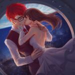 Qing Han Instagram - "Let's marry in the space station"🌕⭐️ • • • Edit: lmao I kinda forgot to put a ring on Seven, damn, my bad 😂😂~ uhhhh let's just pretend it's there, ty 👀💦💦 • This is kinda late but finnnnallly done! I wanted to finish it for yesterday but I didn't wanna die doing it so yaa xD~ I'm playing Ray's route now and damnn. I need to play Seven's route again after this I think... I'm not normally even into otome games tho haha, but this one got me. Which boy/Jaehee is your fav? 😂😆 • • #mysticmessenger #seven #707 #space #wedding