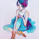 Qing Han Instagram – Magic ballet shoes ✨✨
•
•
•
Edited an old thing in the way I like. I’m getting better at editing these things and make them feel more natural than before haha…well, I think? 😂
Those are real gold ink and gouache paint though lol~ 🎨 xD sorry, I just love this color combo….I tried adding green…ugh…no plz….😂😭
