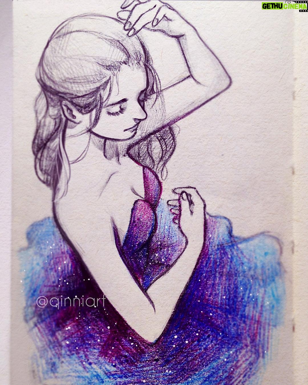 Qing Han Instagram - Spinning universe~ š ⢠⢠⢠I've been so busy these days cause I've started exercising a lot more (at least an hour every day) and I'm also kinda art blocked...I mean, I just don't feel like drawing at all šµšµšµš¦š¦. Argh gotta find motivation or something š