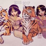 Qing Han Instagram – 2015 vs 2017
•
•
Sometimes I like to redraw my old stuff to see if I could improve upon it or just to see how my style has changed xD~ I think I got better with the animal drawing and I personally kinda like her face better haha~