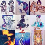 Qing Han Instagram - Insta's fav this year~ 2016 has been crazy for me~ Combined likes of 12,700,000 and follower jumped from 55k to 945k?! Σ(•’╻’• ۶)۶💦😱😳🙏 • It's so hard to comprehend the numbers still.I know I don't deserve so many of you guys and I can't reply or even sometimes read all of your comments (though I do try), thank you guys so very much for sticking with my art for some reason anyways~~~~ (⋈◍＞◡＜◍)。✧♡😳🙏 • I hope I can improve in both art and health, though tbh I'll pick my health first haha~ I hope you guys can continue to be with me anyways. Thank you guys so, so much for all your love~~~!! ❥ (づ￣ ³￣)づ~♡♡ #2016bestnine