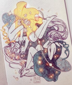 Qing Han Instagram - 🌙☀️
More work in progress~ seeing how it looks in more minimalist colouring. Will colour fully some other time xD~ •
Thank you guys for the well wishes last post. My blood coagulation levels hasn't stabilized yet but apparently it'll take a few months or something "orz. My body's such a mess 😂. My back hurts when I walk...lmao all of this..."orz