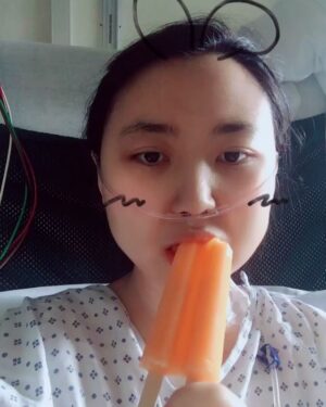 Qing Han Instagram - I'm still aliiveee loll.
Now the real battle for me begins. First foods after 24  hours being a Popsicle helps haha.
I won't be able to reply or read everyone's stuffs cause I'm so tired and my right arm is all tubed up, but thank you guys so much for the messages. 
This is as far as I can't now, I'm gonna go rest. Reading is hard @-@.