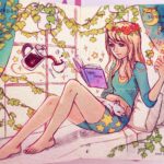 Qing Han Instagram – Luna’s morning coffee ✨☕️🐈
•
Some old Luna Lovegood sketch that I tuned up and recoloured. I sorta lost the old colour psd file for this picture….😢
😴
#harrypotter #lunalovegood #witch