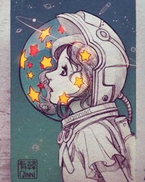 Qing Han Instagram - "All of time and space, within your imagination" 🌌
•
•
•
I feel like I'm just constantly apologizing for not uploading stuff the past month or two >___<;;; I've been having back problems so it's been hard to draw at home after work. I need to see a physiotherapist I think...
So yeah, sorry, another #tbt