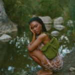 Quen Blackwell Instagram - I can make a lagoon look kunnntyyy🥰 Photo: @davis.bates Styling: @jaredellner Hair: @iamdavontae Makeup: @thescottedit Monster: @spencermbates Styling assist: @jessmcateee