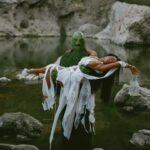 Quen Blackwell Instagram - The creature from the black lagoon is OBSESSED with me🤦🏾‍♀️ Photo: @davis.bates Styling: @jaredellner Hair: @iamdavontae Makeup: @thescottedit Monster: @spencermbates Styling assist: @jessmcateee