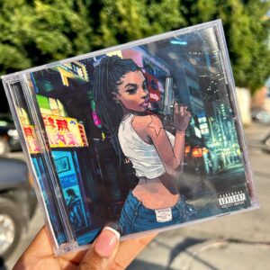 Quen Blackwell Instagram - I’ve GOT to brag…My boyfriend gave me the most thoughtful valentine’s day gift i’ve ever received. He deadass MADE every aspect of this mixtape and commissioned an artist to recreate one of my ig pics into a drawing of me. I cried.