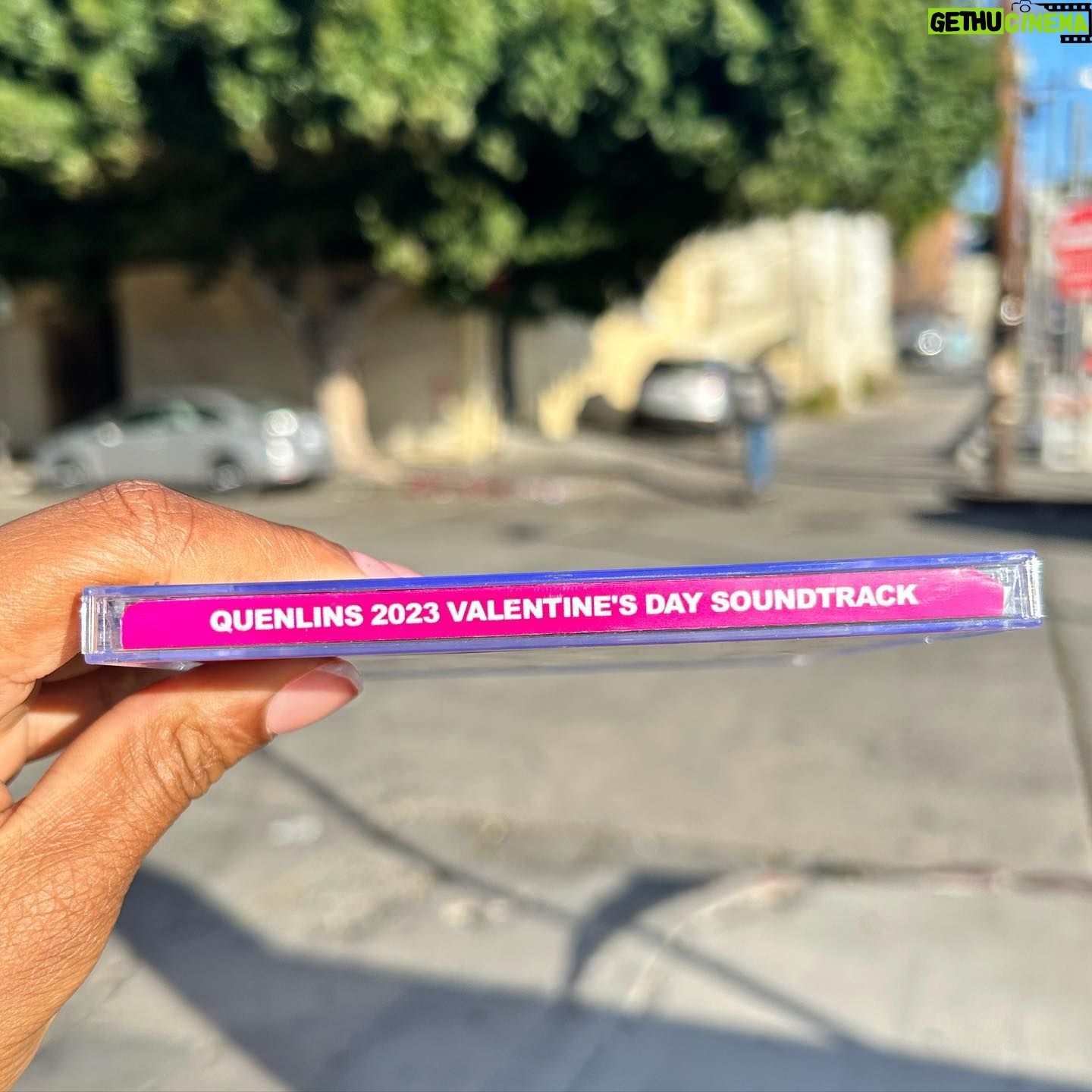 Quen Blackwell Instagram - I’ve GOT to brag…My boyfriend gave me the most thoughtful valentine’s day gift i’ve ever received. He deadass MADE every aspect of this mixtape and commissioned an artist to recreate one of my ig pics into a drawing of me. I cried.