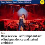 RAYE Instagram - The show of my ENTIRE CAREER, I can’t HANDLE THIS I am losing my mind reflecting on this show, and yes I am posting the reviews cus we got 5 freaking stars across the board 😭😭😭😭 headlining a sold out royal Albert hall accompanied by @heritageorchestra and the beautiful talents of the youth choir that is @flamescollective_ conducted and arranged by the monster genius that is @wakeuptom I CAN NOT BELIEVE THIS IS MY REAL LIFEEEEEE AFTER ALL THESE YEARS OF HUSTLE AND MONSTROUS DREAMS my city saw me for the artist I truly want to be and will continue to strive to be. Thank you to Pete @moombaproductions for dedicating 10 years of your life pouring your heart into my project through thick and thin, when I didn’t even have money to pay you what you deserved 😭😭😭 to @jonny_famous for making my shows sound ridiculous for the crowd, my insane beautiful tour family my goooooooodnesssssssss I will NEVER EVER EVER EVER FORGET THIS NIGHT as long as I am alive 😭😭😭😭😭😭😭😭😭😭😭