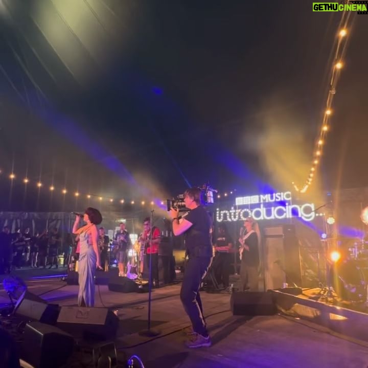 RAYE Instagram - How can I ever recover, 60,000 people came to watch us at Glastonbury’s Pyramid stage, followed by our surprise set at the BBC Introducing stage which was somehow just as magical 🫀🫀🫀🫀🫀 Thank you to my team 😭 and to @off____white for my beautiful dress GOD IS GOOD 😭