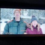 Rachael Harris Instagram - . @robhuebel and I survived the wolves, but now we’re trying to out run the cougars. #internationalfallsmovie #femaledirector @amberdirector #internationalfalls #bts