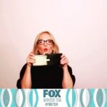 Rachael Harris Instagram - Repost from my hubs @christianhebel! Only because I LOVE MY BAG from @kellyripa so very much. It says ‘nerd’ on it. It’s by @edie_parker and I love it. Best gift giver ever. Also she be #queennerd❤️