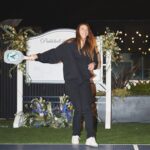 Rachel Ballinger Instagram - I crashed an @anthropologie pickleball tournament. Played on their court, stole a sweater, and ate their food. Thanks for not kicking me out! 📸 @hollyparkerphoto