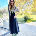 Rachel Bilson Instagram - feels good to be back in @maisonmayle, paired with the @larroude x @jenniferfisherjewelry olivine green boot — coming soon! 🤍 #nicolechavezstyle glam by @davynewkirk @rachelgoodwinmakeup