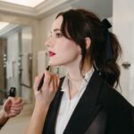 Rachel Brosnahan Instagram – Merci to the lovely team from @marieclairemag for getting ready with me for the @dior show in Paris! Repping la tour Eiffel by day and Friday the 13th by night. Congratulations to @mariagraziachiuri on another gorgeous show.