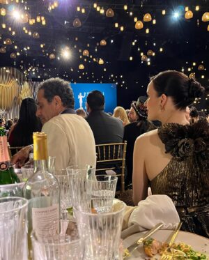 Rachel Brosnahan Instagram - We said our final goodbye to @maiseltv at the @sagawards the last night. We missed the rest of our family but I’m grateful to have gotten to close it out with SMONK (formerly known as SMIDGE) and my real life little bro. Can confirm that @alexborstein tits are still up. Thanks you all and goodnight. ✨