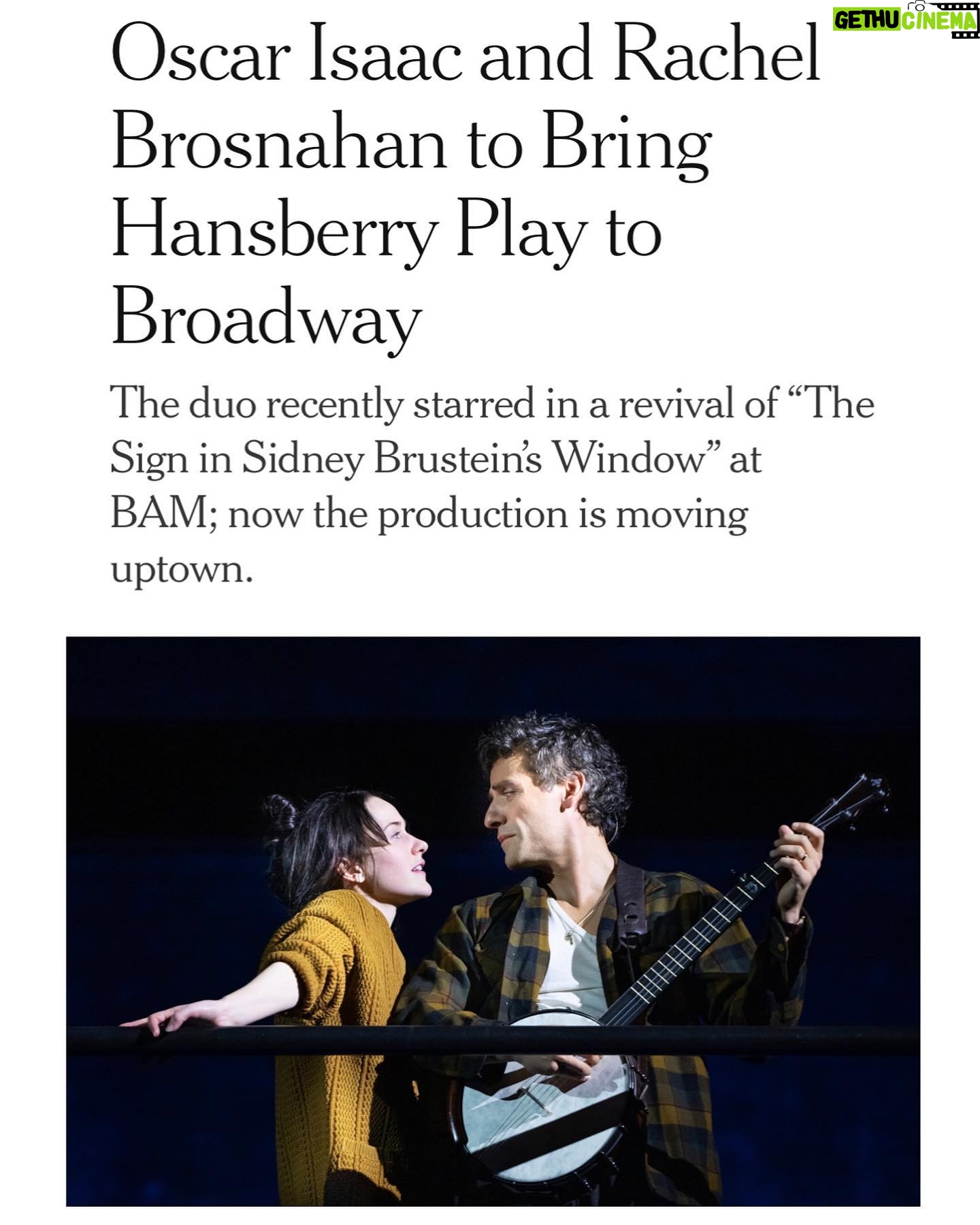 Rachel Brosnahan Instagram - Some pretty rad news…The Sign In Sidney Brustein’s Window is headed to Broadway! I couldn’t be more excited or more deeply moved to be a part of bringing this undersung piece of Lorraine Hansberry’s brilliant mind back to the stage. 10 weeks of performances starting April 25. Can’t wait to see you there.