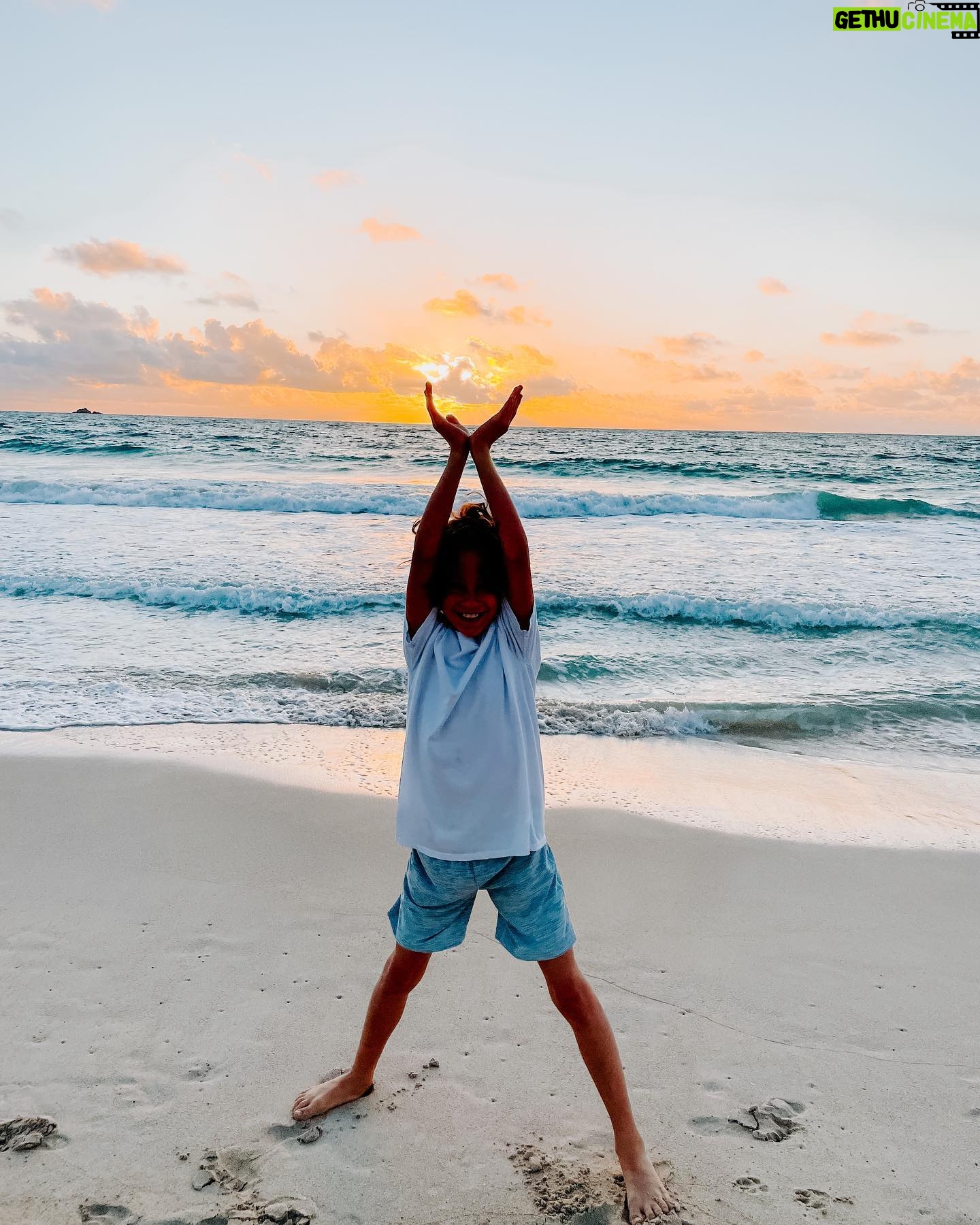 Rachel Hollis Instagram - Got to sneak away to our favorite place this weekend. Our first chance to visit Oahu this year as a family. I’m so grateful —as always— to this island for providing a place to heal and laugh and dream and just… be. ✨