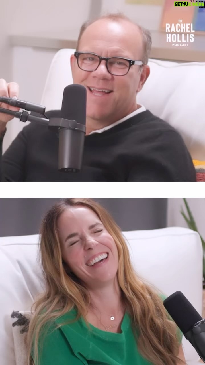 Rachel Hollis Instagram - ep 436 - Hanging out with comedian @tompapa on the pod this week and talking about creativity and marriage and career and aging and books and music and having a —surprisingly in depth— conversation about Mark Wahlberg 😂 Listen in wherever you listen