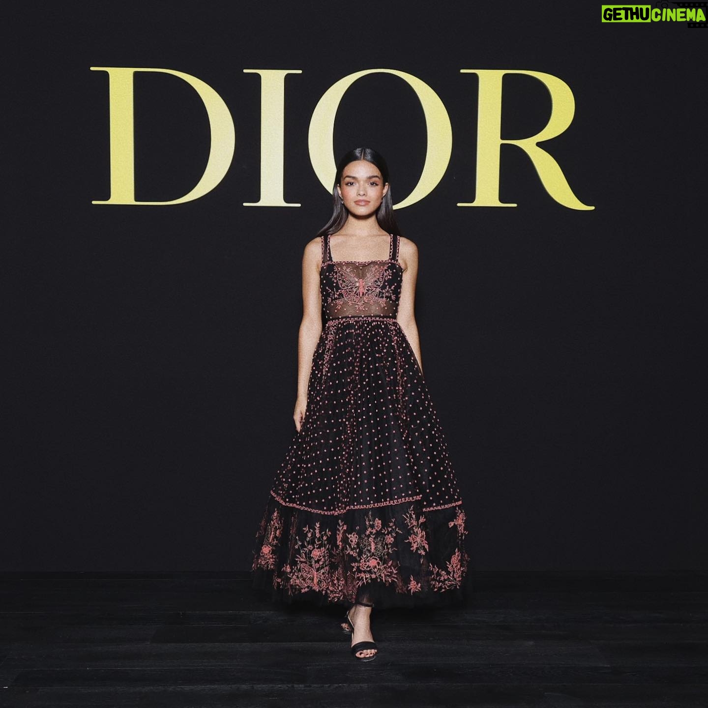 Rachel Zegler Instagram - an incredible honor to be with my @dior family for paris fashion week. congratulations on another show-stopping collection @mariagraziachiuri. ❤️