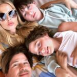 Rachel Zoe Instagram - 10 years ago we took our first selfie as a family of 4 and then took the same pic today ❤️🥺In the total chaos and insanity of every day life just remember to escape it as a family for special time together there is nothing better then this love from all of my boys 👼❤️ @rbermanus . #thisisus #thenandnow #happyeaster 🐣 ➡️