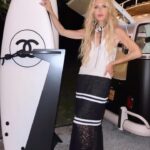 Rachel Zoe Instagram – Another night to remember with  @chanelofficial filled with great friends and the beautiful talented DJ @isabellamassenet ..please count me in for the #CHANELontour I will happily roll in the @chanelofficial 🚐 van and ride the surf board for life 🖤 🤍🖤🤍 Wearing vintage Chanel Dress @whatgoesaroundnyc and my personal vintage Chanel jewels