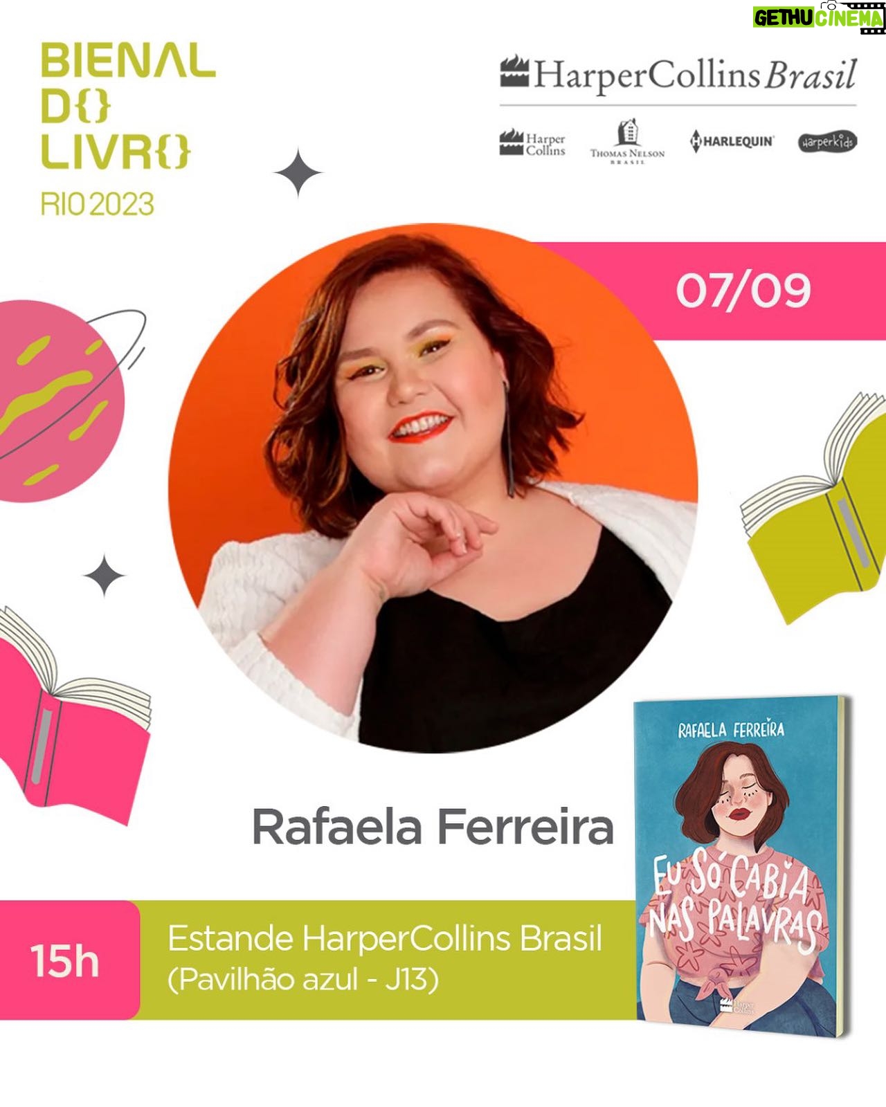 Rafaela Ferreira Instagram - AMANHÃ ESTAREI NA @bienaldolivro !!! Espero por vocês para um abraço super especial!!! ❤️