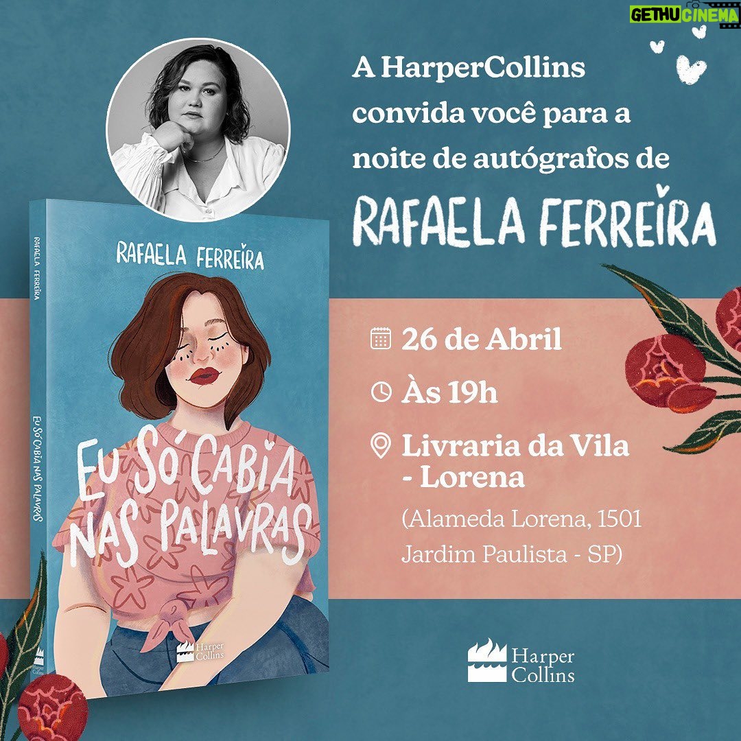 Rafaela Ferreira Instagram - Bom diaa, galera! ❤️ Hoje acordei em uma energia incrível porque… faltam apenas dois dias pra noite de autógrafos do meu livro lá na Livraria da Vila! 😍 Espero por vocês, viu?! E que seja uma semana linda pra nós! ✨