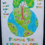 Rafiath Rashid Mithila Instagram - We made a poster on 'afforestation' on parent-child collaboration day at school 💚