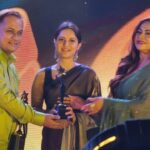 Rafiath Rashid Mithila Instagram – Thanks for the honour at the Indo-Bangla Iconic Star awards 2023 🙏🏽
