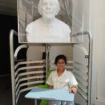 Rafiath Rashid Mithila Instagram - In my University library, Ayra met Mr. Jean Piaget, the father of child psychology and known for his theory of cognitive development in early childhood, who's theory I not only had memorized by heart but also applied them on Ayra when she was between 1 to 3 years old and I was doing my Masters in Early Childhood Development. 😁😁 #ayra_ar_maa #phdlife