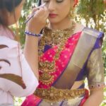 Ragini Prajwal Instagram - It’s my pleasure to work with @iamraginiprajwal 🫶🏻 Styling: @fashion_bee24 Jewellery: @aabushanjewellery1941 MUA: @makeupbydivyanagaraj Venue: @bookmycapture Flower : @jayashreehanu @fashionfaceseventsandshoot