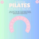 Ragini Prajwal Instagram - In Rhythm Pilates- The secret weapon for a strong, balanced, and confident you. Let's work on that powerhouse together! 💪🔥 . Thank you @zumbini.with.aparna for your honest feedback with @u_rhythmix! We have seen you progress in a manner that has made you comfortable, confident & balanced with your body and mind! . A Pilates class must leave you feeling energised and keep you active through the day through movements and breathwork that help you become aware while exercising! And your experience personifies that energy that helps you stay motivated and consistent! Thank you for sharing such positive energies with us! ❤️✨️ . Whatsapp 9535774747 to experience this Pilates magic with @iamraginiprajwal ! . #pilates #testimonials