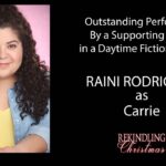 Raini Rodriguez Instagram – Daytime Emmy Voters💜 
Rekindling Christmas is up for several categories, including a potential nomination for myself in the Outstanding Performance by a Supporting Actress in a Daytime Fiction Program category✨ Everyone on and off camera worked so hard and this movie was made with lots of love💕Thank you to the Emmy voters for considering our beautiful movie and good luck to everyone reaching for the same dreams!