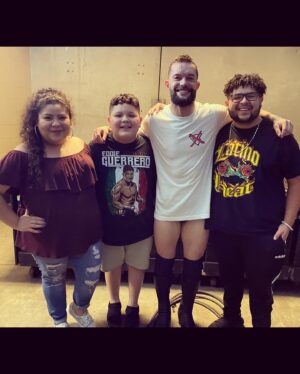 Raini Rodriguez Instagram - Thank you @finnbalor for a fun time and incredible seats yesterday at Monday Night Raw! The show was so awesome, my nephew was in awe the whole night 🔥♥️