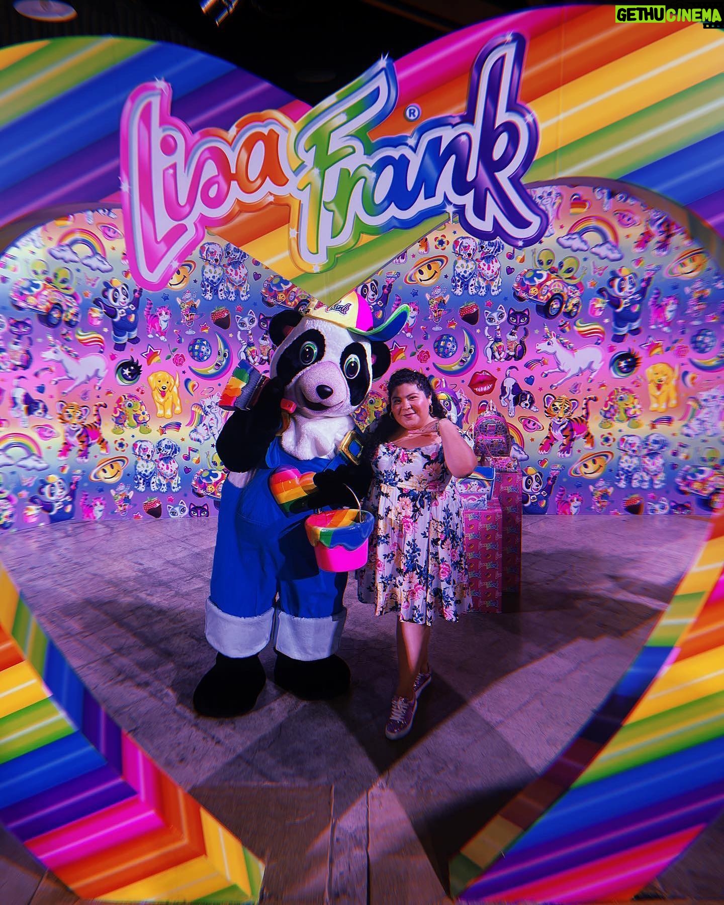 Raini Rodriguez Instagram - Summer of Loungefly ☀️ Thank you @loungefly @originalfunko for having me! I loved getting to see all of the different collections 🤩 I seriously need that Lisa Frank wallpaper in my room asap✨🌈💋