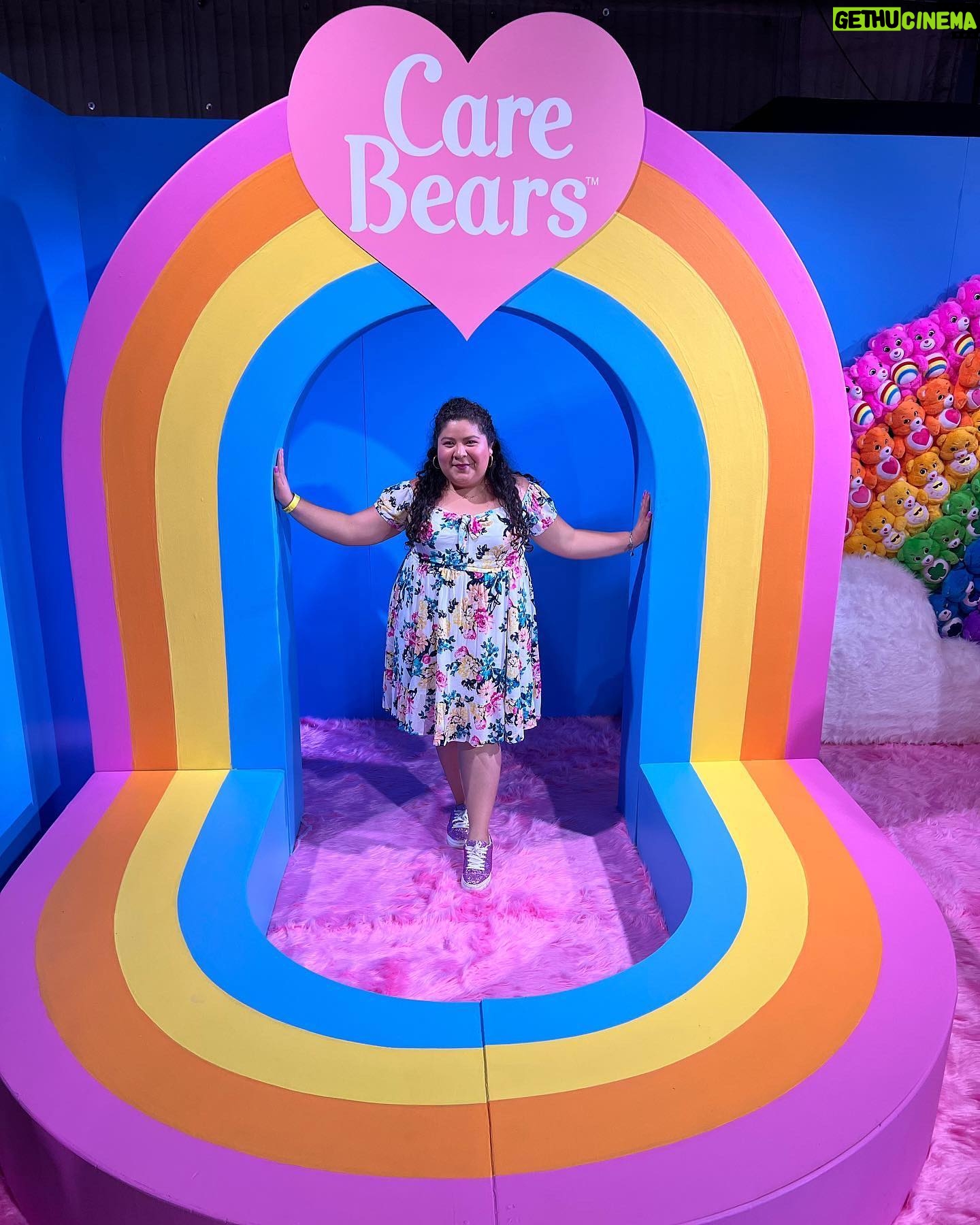 Raini Rodriguez Instagram - Summer of Loungefly ☀️ Thank you @loungefly @originalfunko for having me! I loved getting to see all of the different collections 🤩 I seriously need that Lisa Frank wallpaper in my room asap✨🌈💋