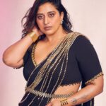 Raja Kumari Instagram - Svetha in a Sari 💗 This Diwali I’m celebrating finding my light and my sacred feminine 🪷 Thanks to my all female creative team that has helped me love myself, no extensions, no lashes. Just me! @tryagaintoobad @styled_by_meera @riyasheth.makeuphair @helena_hair_stylist Shot by @trishasarang Wearing custom @papadontpreachbyshubhika sari Jewels by @isharya Cuffs by @the.olio.stories