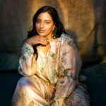 Raja Kumari Instagram - How’s Mercury retrograde treating everyone? 🤍☀️ @sabyasachiofficial Shot by @tejasnerurkarr Styled by @tryagaintoobad @styled_by_meera Glam @riyasheth.makeuphair @helena_hair_stylist