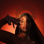 Raja Kumari Instagram - All eyes on the Underdog 👁️ #BridgeWorldTour 3 shows in 3 days and we’re just getting started! Wearing custom @arpitamehtaofficial for opening night of the North American Tour in Toronto 🧡 Headpiece @the.olio.stories Custom Crown and Rings @amamajewels Styled by @tryagaintoobad @styled_by_meera Glam by @riyasheth.makeuphair @helena_hair_stylist Shot by @ag.shoot